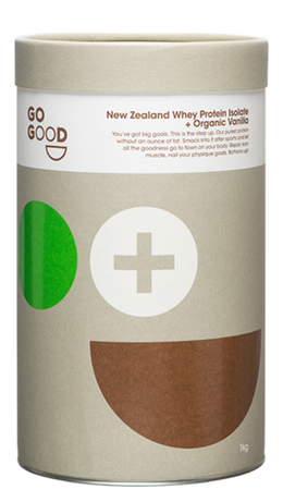 Go Good Organic Vanilla Whey Protein Isolate - 1Kg Canister.